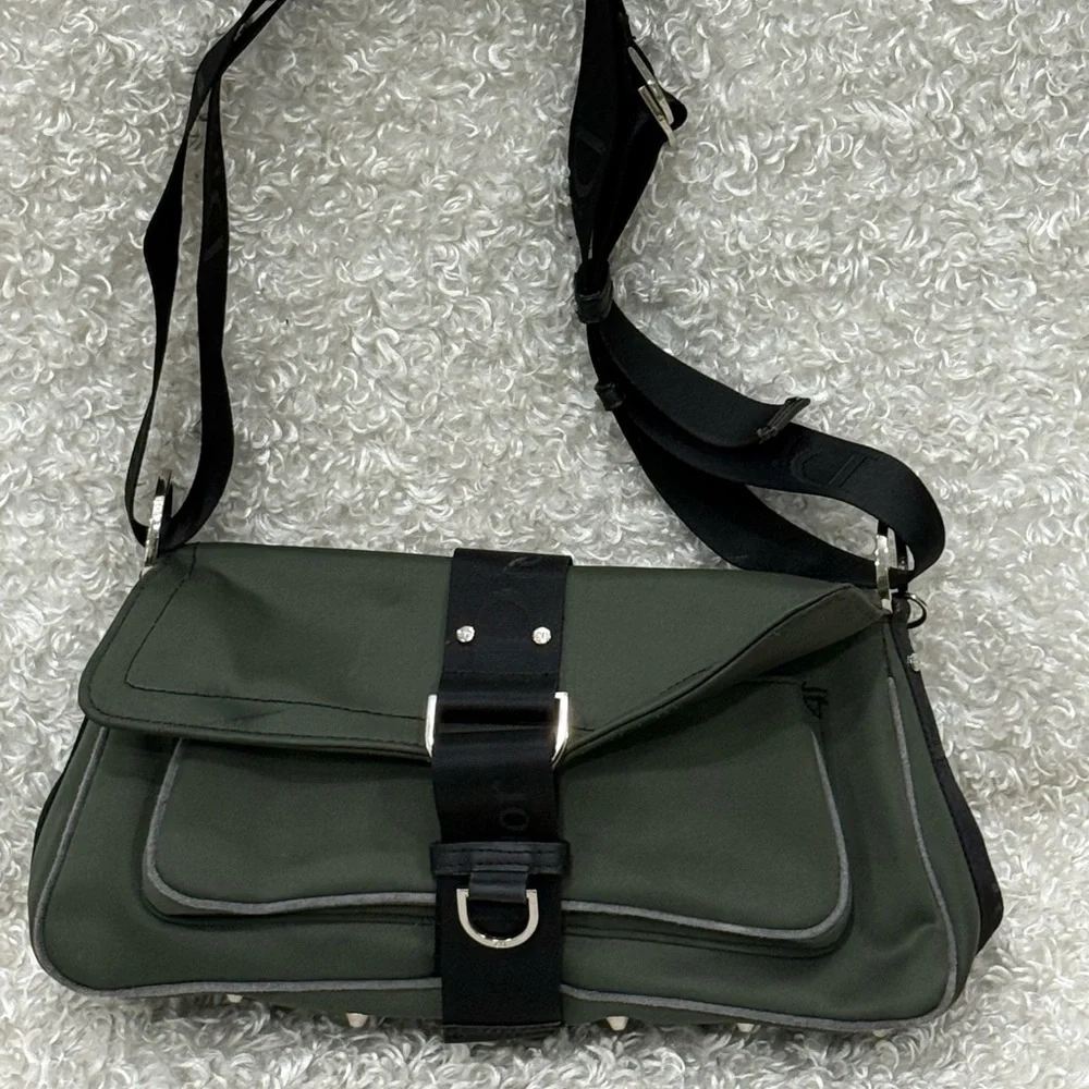 Christian Dior Stylish Embellished Satin Pochette Handle Bag